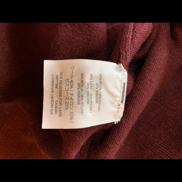 J. Crew V-Neck Swing Sweater in Burgundy - Picture 5 of 5